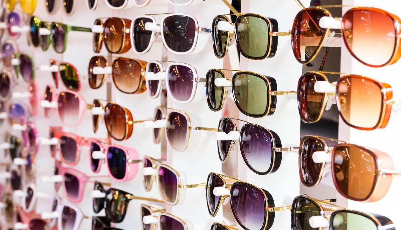 Fashion Glasses in Opticians Shop
